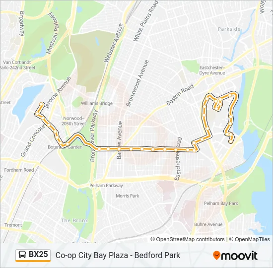 BX25 Bus Line Map