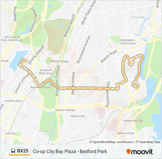 BX25 Bus Line Map