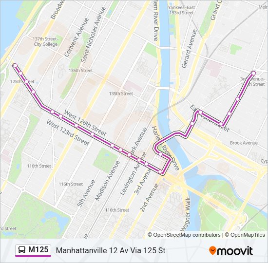 M125 Route Schedules Stops Maps Manhattanville 12 Av Via 125 St m125-route-schedules-stops-maps-manhattanville-12-av-via-125-st