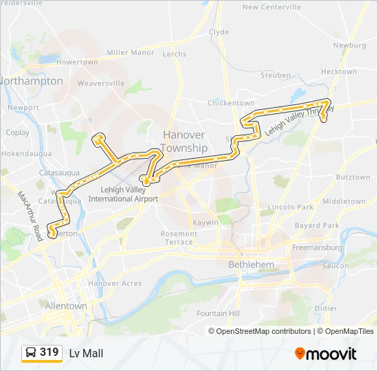 319 Bus Line Map