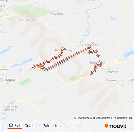 Mapa de 701 de autobús