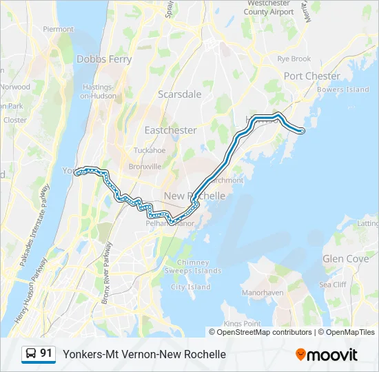 91 Bus Line Map