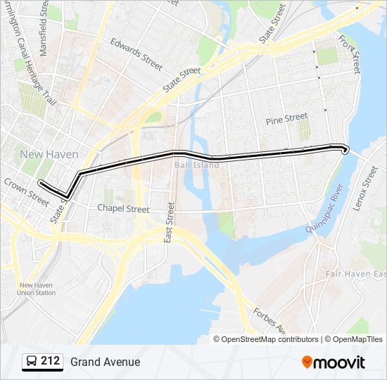 212 Route: Schedules, Stops & Maps - 212 - Grand Ave-Downtown New Haven  (Updated)