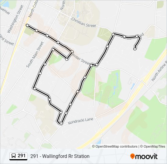 Mapa de 291 de autobús