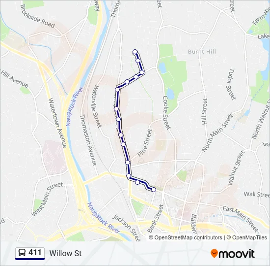 411 Bus Line Map