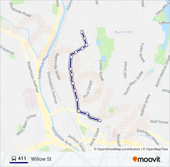411 Bus Line Map