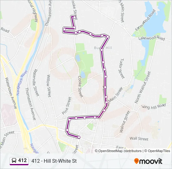 412 Bus Line Map
