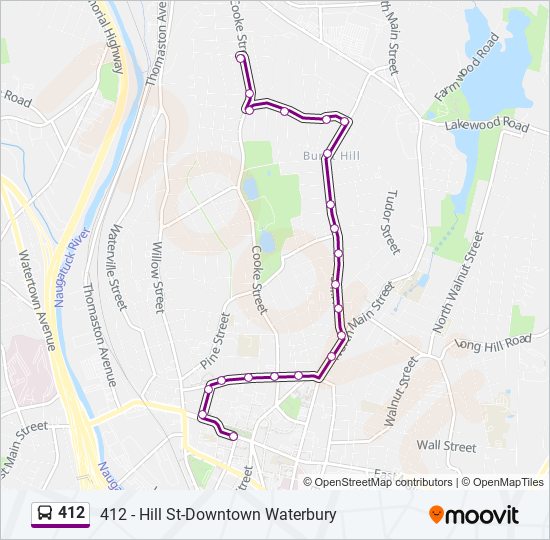 Mapa de 412 de autobús