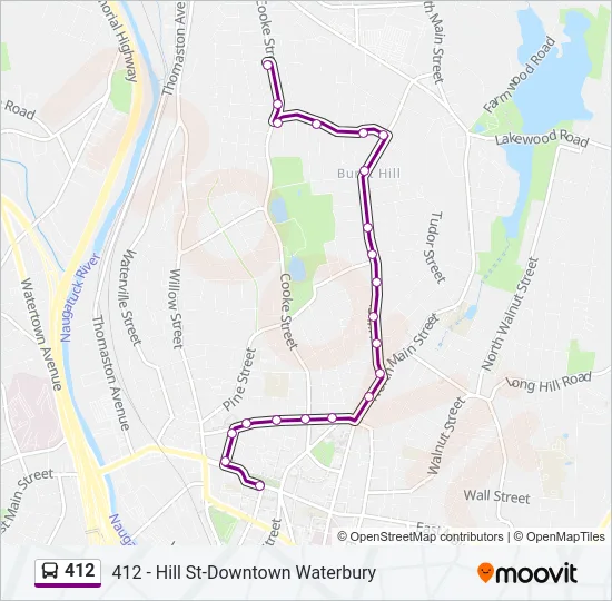 412 Bus Line Map