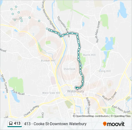 413 Bus Line Map