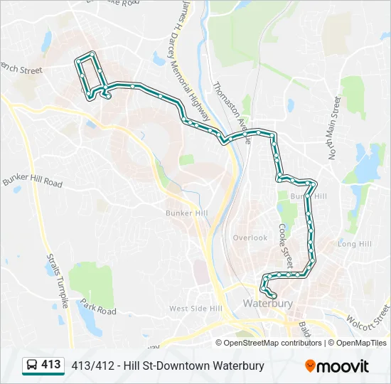 413 Bus Line Map