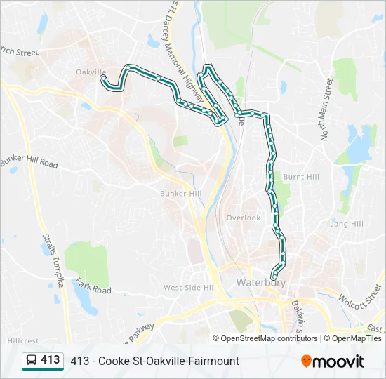 413 Bus Line Map