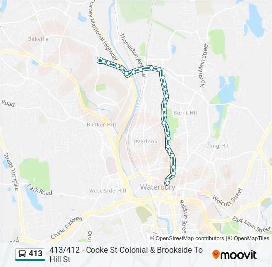 413 Bus Line Map