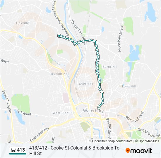 413 bus Line Map