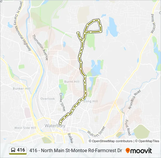 416 Bus Line Map