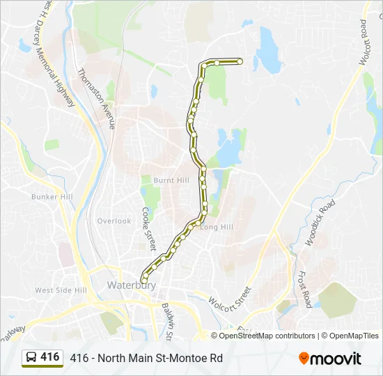 416 Bus Line Map