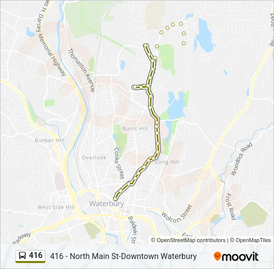 416 Bus Line Map