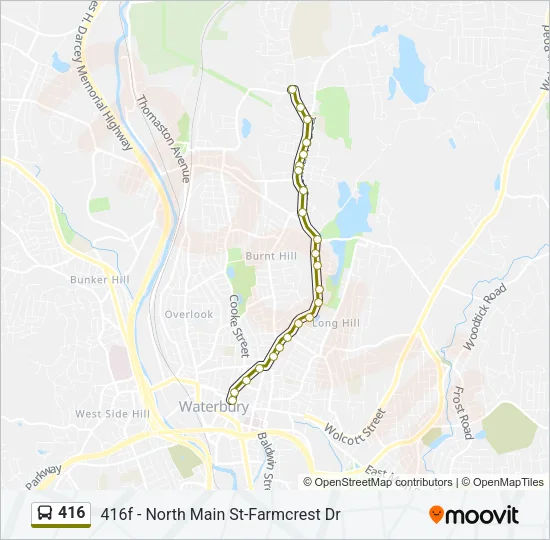 416 Bus Line Map
