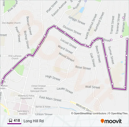 418 Bus Line Map