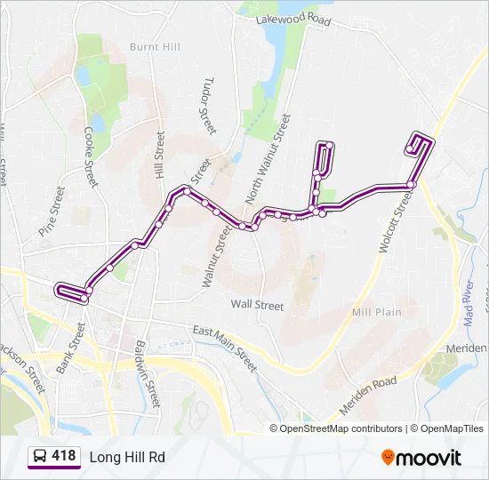418 Bus Line Map