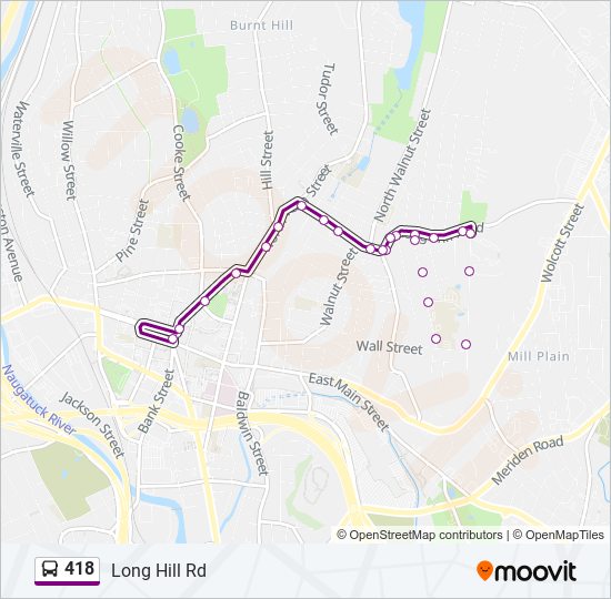 418 bus Line Map