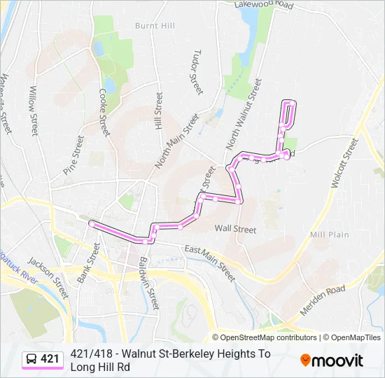 421 Bus Line Map