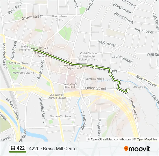 422 Bus Line Map