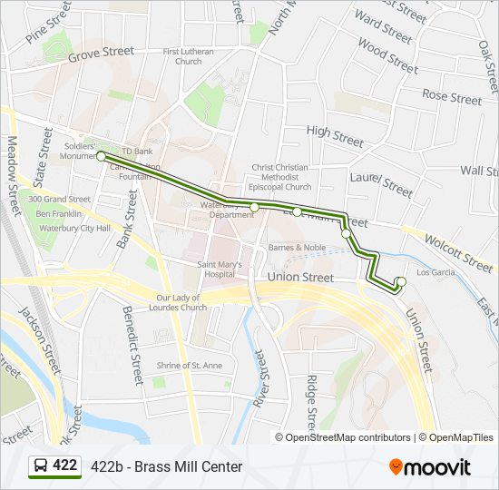 422 bus Line Map