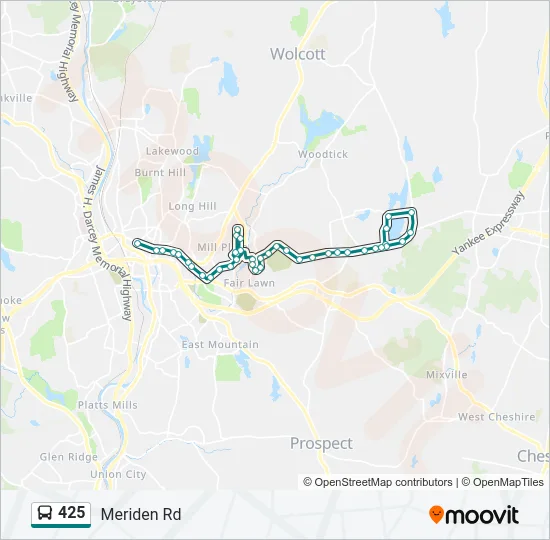 425 Bus Line Map