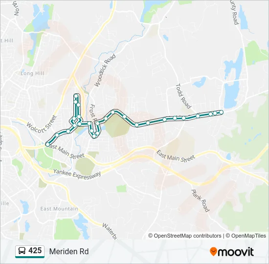 425 Bus Line Map