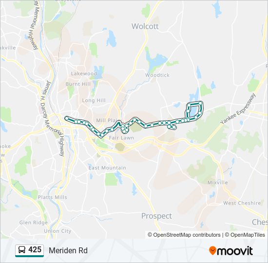 Mapa de 425 de autobús