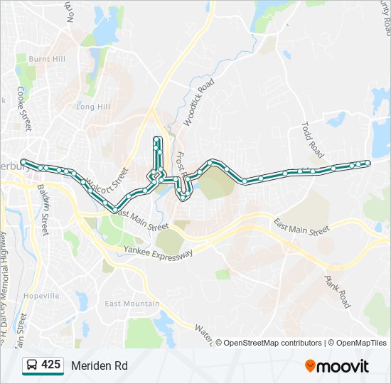 425 bus Line Map