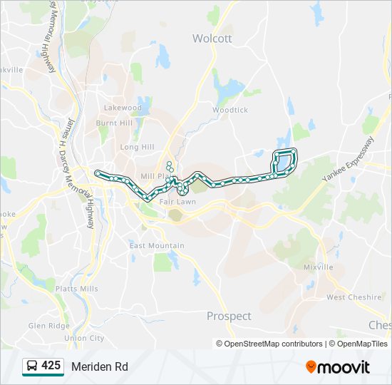 425 bus Line Map