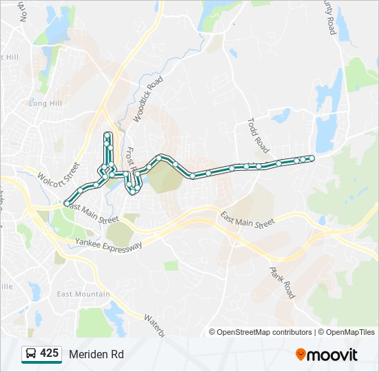 425 bus Line Map