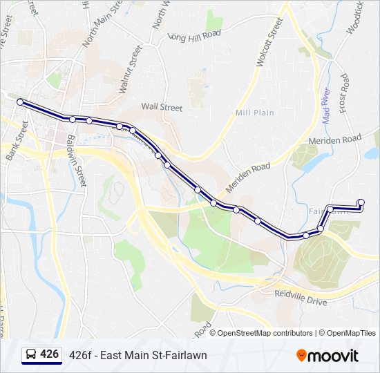 Mapa de 426 de autobús