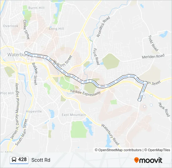 428 Bus Line Map