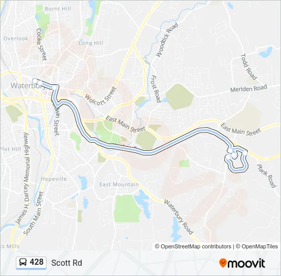 428 Bus Line Map
