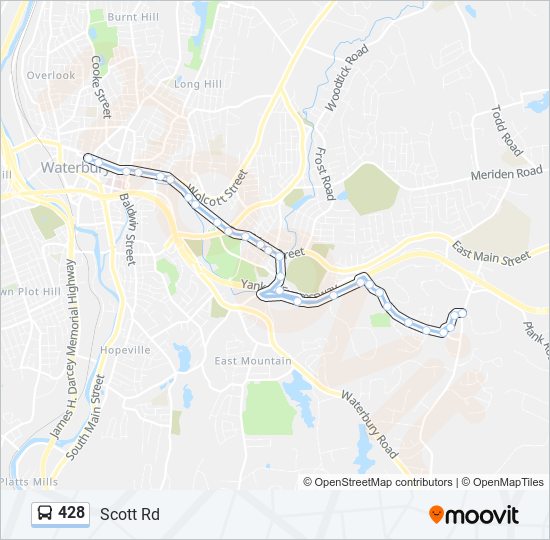 Mapa de 428 de autobús