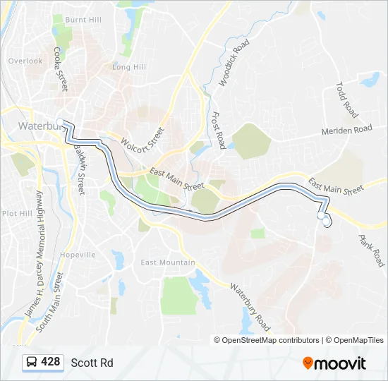 428 Bus Line Map
