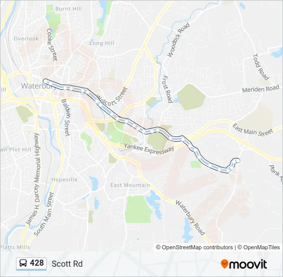 428 Bus Line Map
