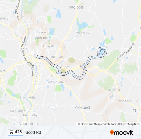 428 bus Line Map