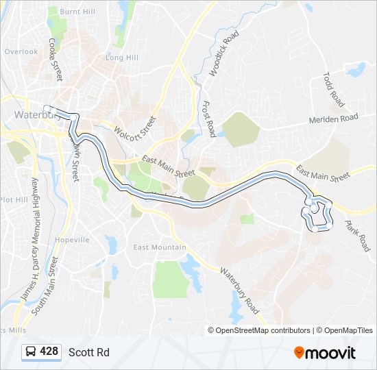 428 bus Line Map