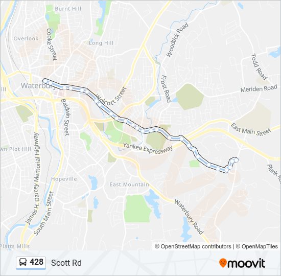 428 bus Line Map