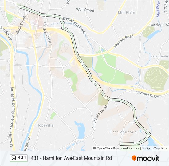 431 bus Line Map