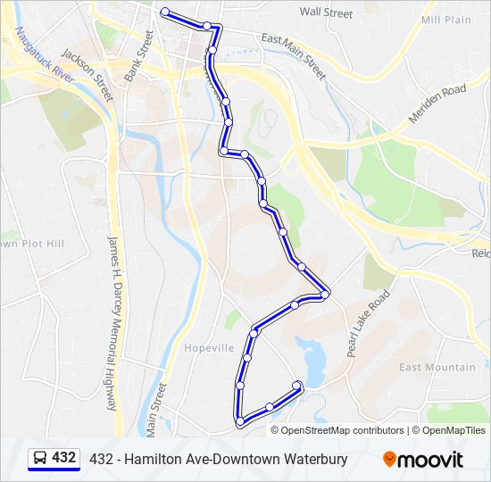 Mapa de 432 de autobús