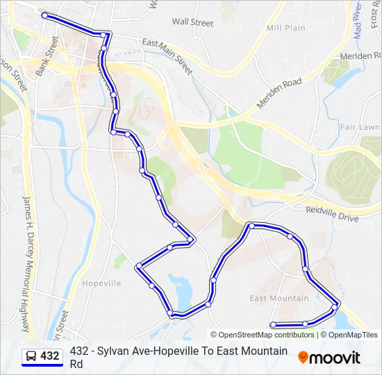 432 Bus Line Map