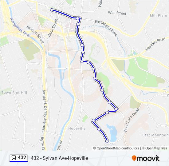 432 bus Line Map