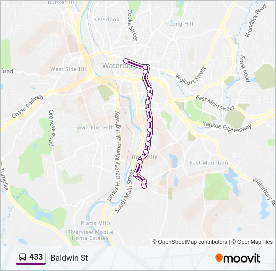 433 Bus Line Map