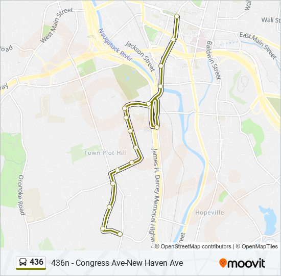 436 bus Line Map