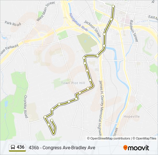 436 bus Line Map